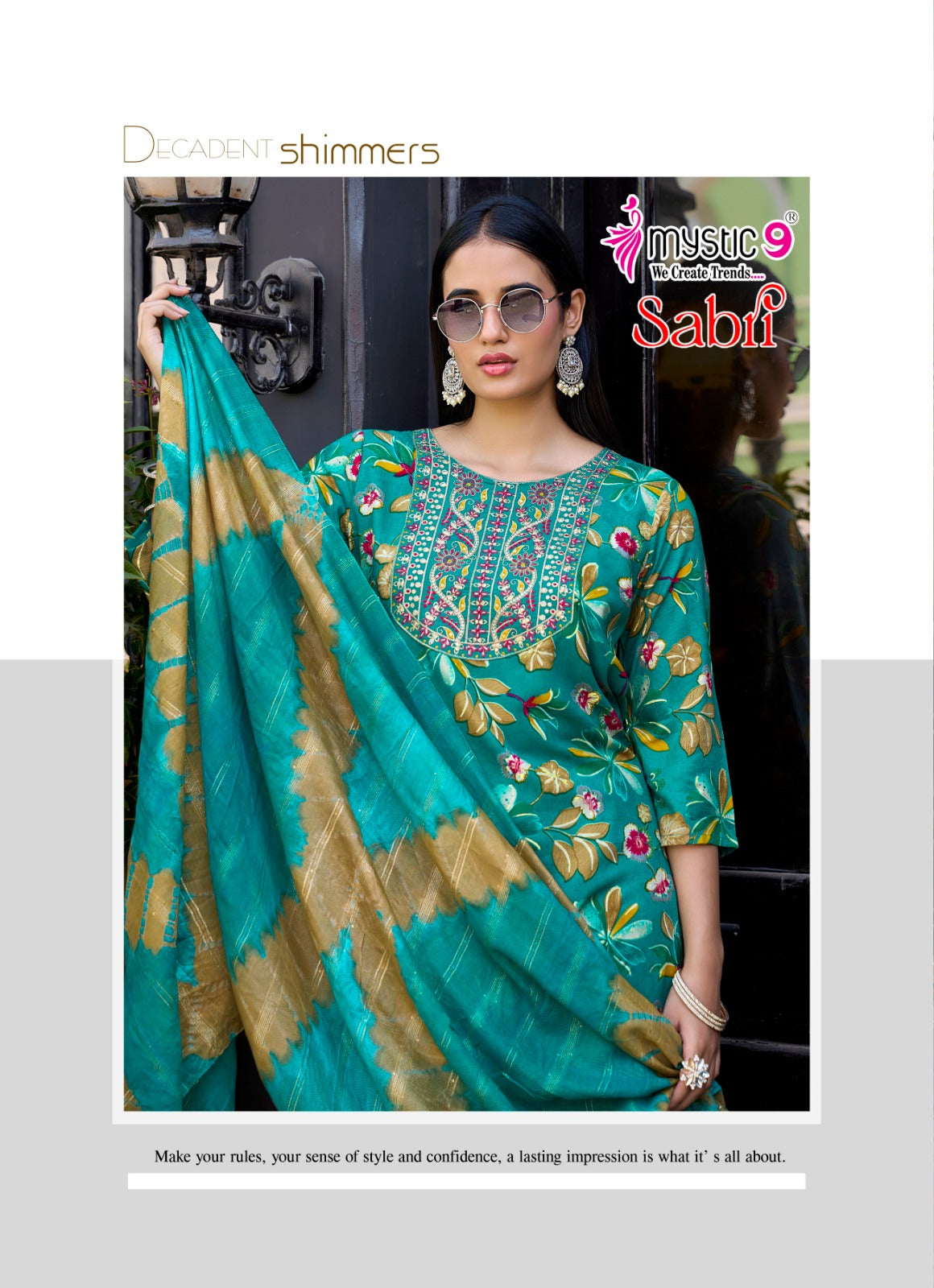 Sabri Vol 15 Mystic 9 Rayon Readymade Pant Style Suits Exporter Gujarat