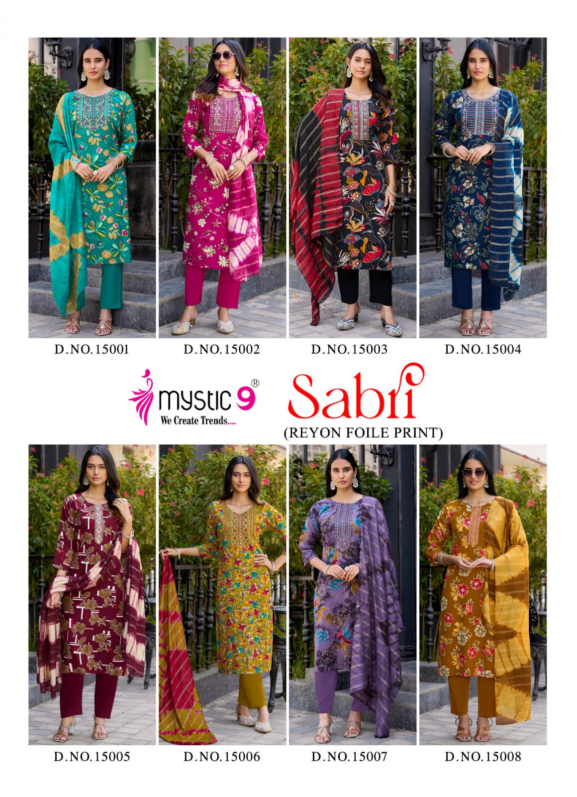 Sabri Vol 15 Mystic 9 Rayon Readymade Pant Style Suits Exporter Gujarat