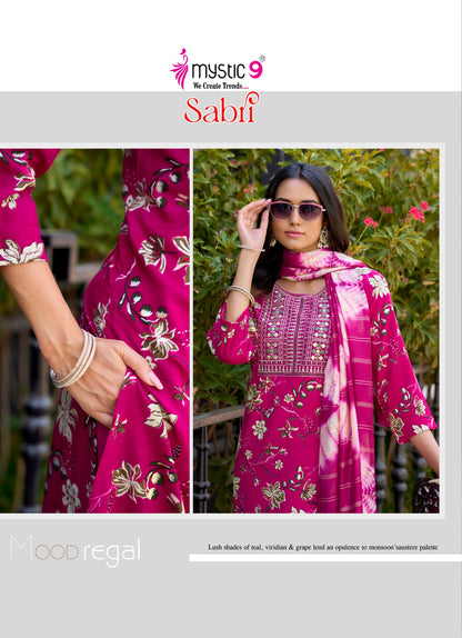 Sabri Vol 15 Mystic 9 Rayon Readymade Pant Style Suits Exporter Gujarat