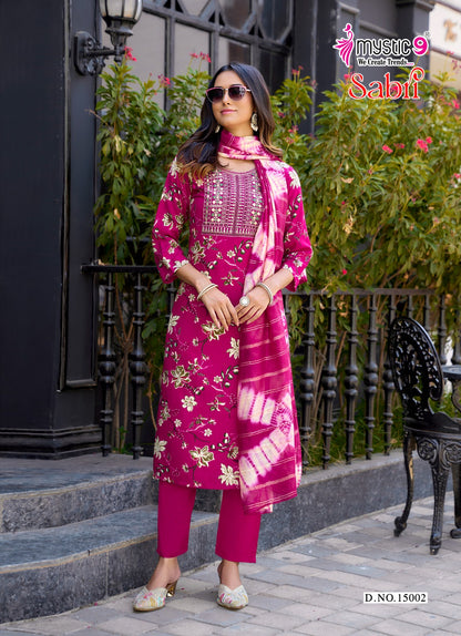 Sabri Vol 15 Mystic 9 Rayon Readymade Pant Style Suits Exporter Gujarat