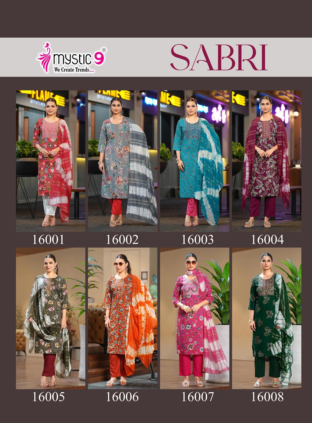 Sabri Vol 16 Mystic 9 Rayon Readymade Pant Style Suits Wholesale Price