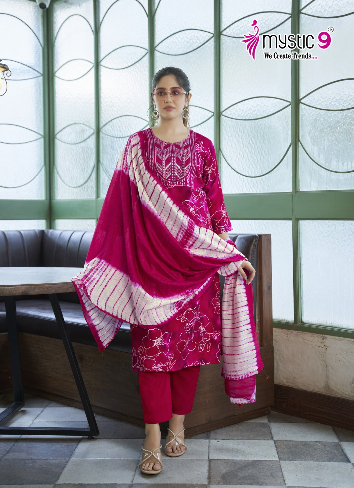 Sabri Vol 5 Mystic 9 Rayon Readymade Pant Style Suits Wholesaler India
