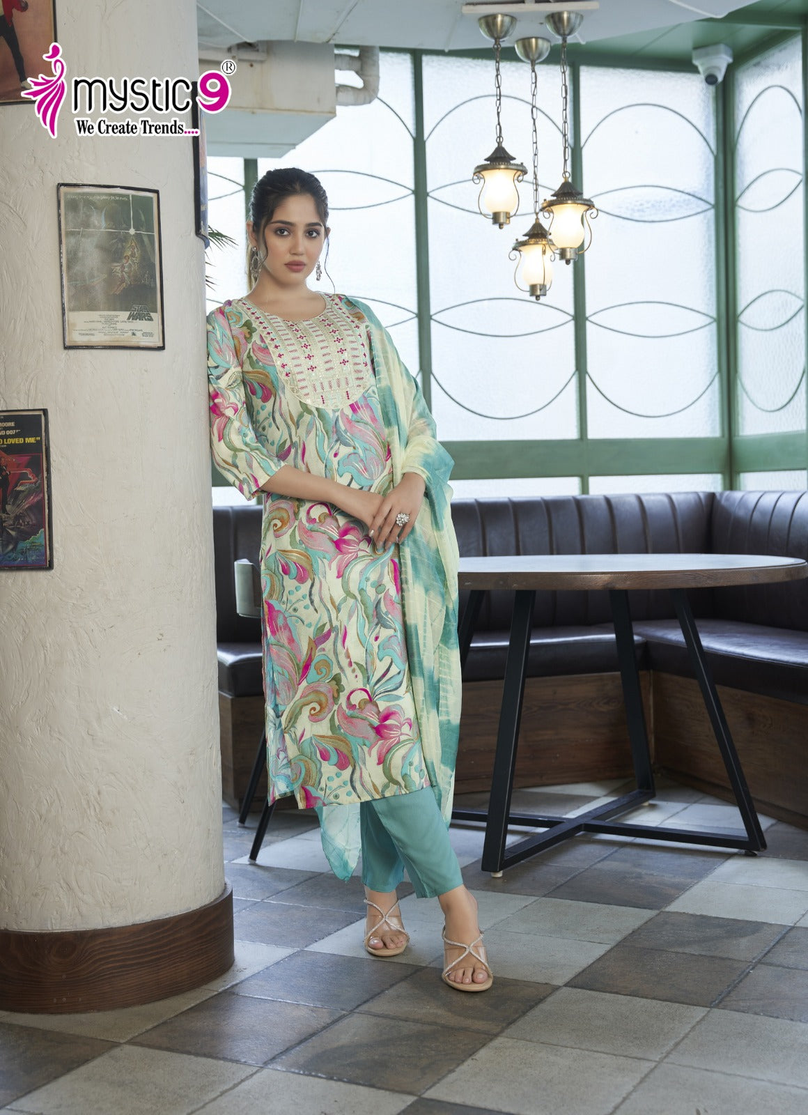 Sabri Vol 5 Mystic 9 Rayon Readymade Pant Style Suits Wholesaler India