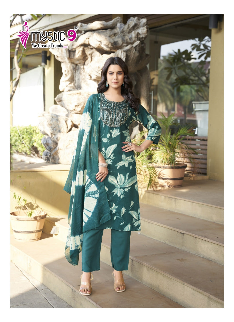 Sabri Vol 6 Mystic 9 Rayon Readymade Pant Style Suits Exporter Ahmedabad