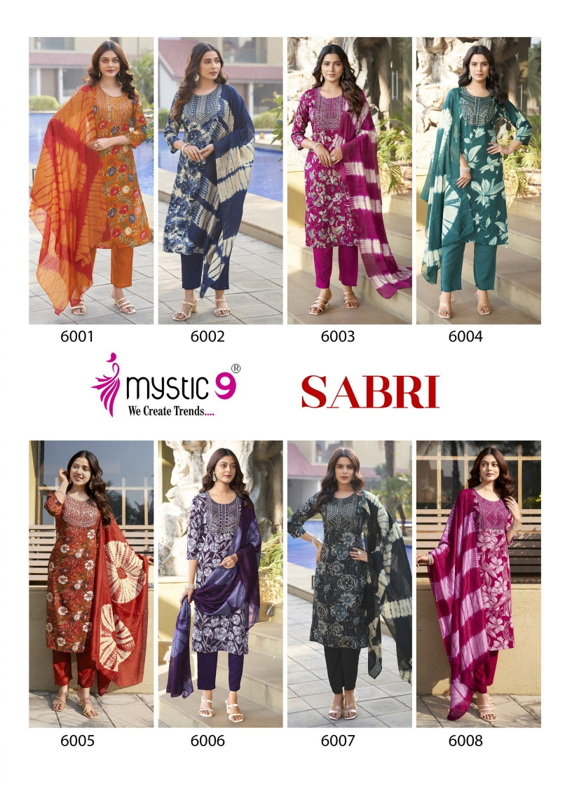 Sabri Vol 6 Mystic 9 Rayon Readymade Pant Style Suits Exporter Ahmedabad