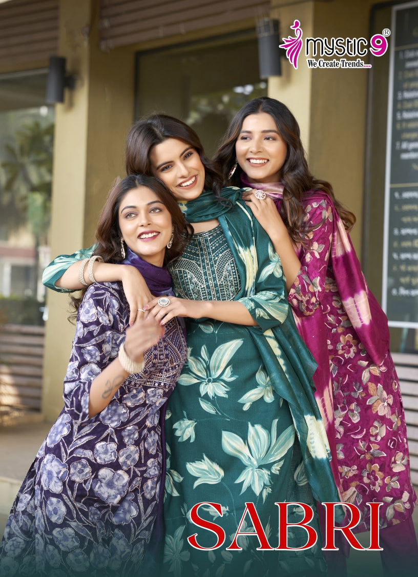 Sabri Vol 6 Mystic 9 Rayon Readymade Pant Style Suits Exporter Ahmedabad