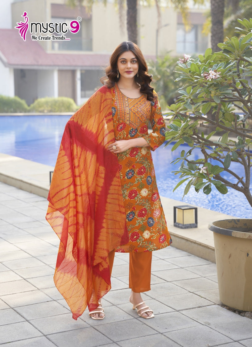Sabri Vol 6 Mystic 9 Rayon Readymade Pant Style Suits Exporter Ahmedabad