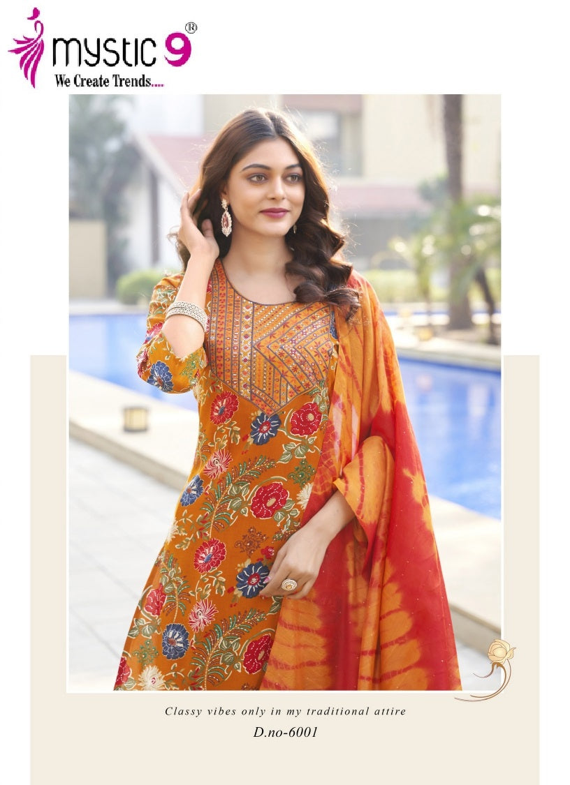 Sabri Vol 6 Mystic 9 Rayon Readymade Pant Style Suits Exporter Ahmedabad