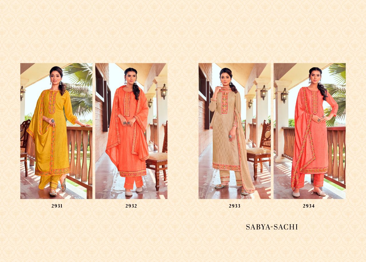 Sabya Sachi Rangoon Bemberg Readymade Pant Style Suits Exporter Gujarat