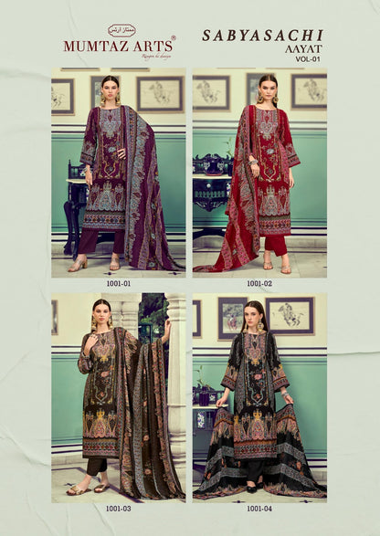 Sabyasachi Aayat Vol 1 Mumtaz Arts Viscose Rayon Karachi Salwar Suits Supplier Gujarat