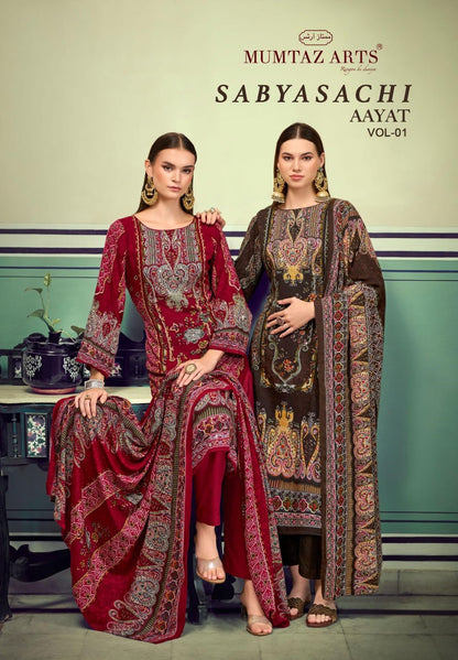 Sabyasachi Aayat Vol 1 Mumtaz Arts Viscose Rayon Karachi Salwar Suits Supplier Gujarat