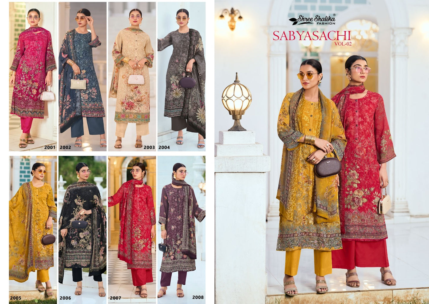 Sabyasachi Vol 2 Shree Shalika Fashion Georgette Pant Style Suits Supplier Gujarat