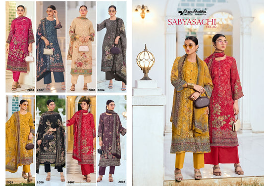 Sabyasachi Vol 2 Shree Shalika Fashion Georgette Pant Style Suits Supplier Gujarat