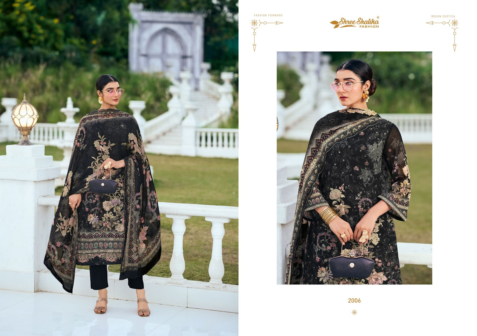 Sabyasachi Vol Shree Shalika Fashion Georgette Pant Style Suits Supplier  Gujarat - Main Image