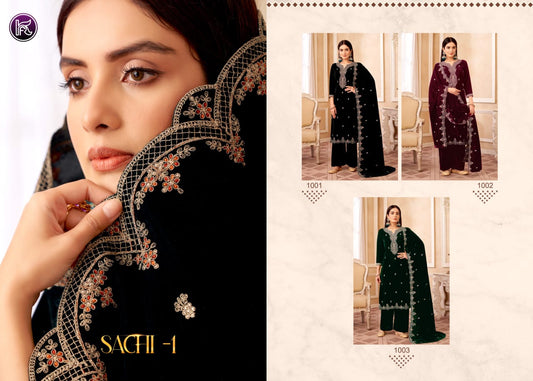 Sachi 1 Kala Fashion Velvet Suits Supplier Gujarat