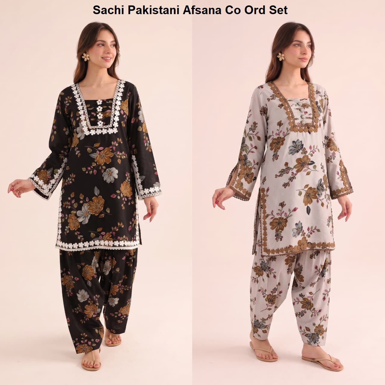 Sachi Pakistani Afsana Reyon Co Ord Set Supplier India