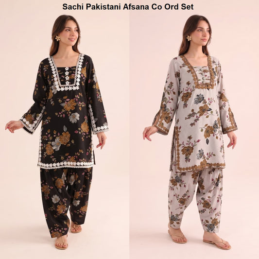 Sachi Pakistani Afsana Reyon Co Ord Set Supplier India