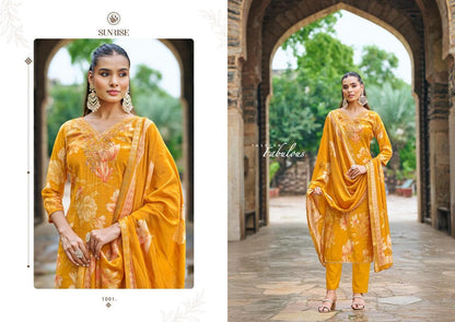 Sachi Silk Sunrise Muslin Silk Pant Style Suits Exporter