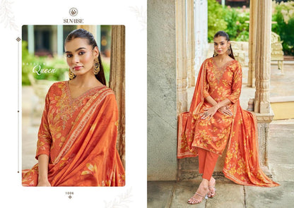 Sachi Silk Sunrise Muslin Silk Pant Style Suits Exporter