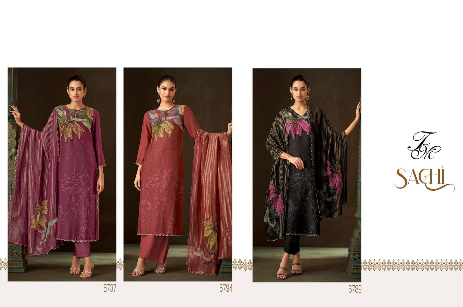 Sachi Tm Viscose Simmer Plazzo Style Suits Wholesaler India