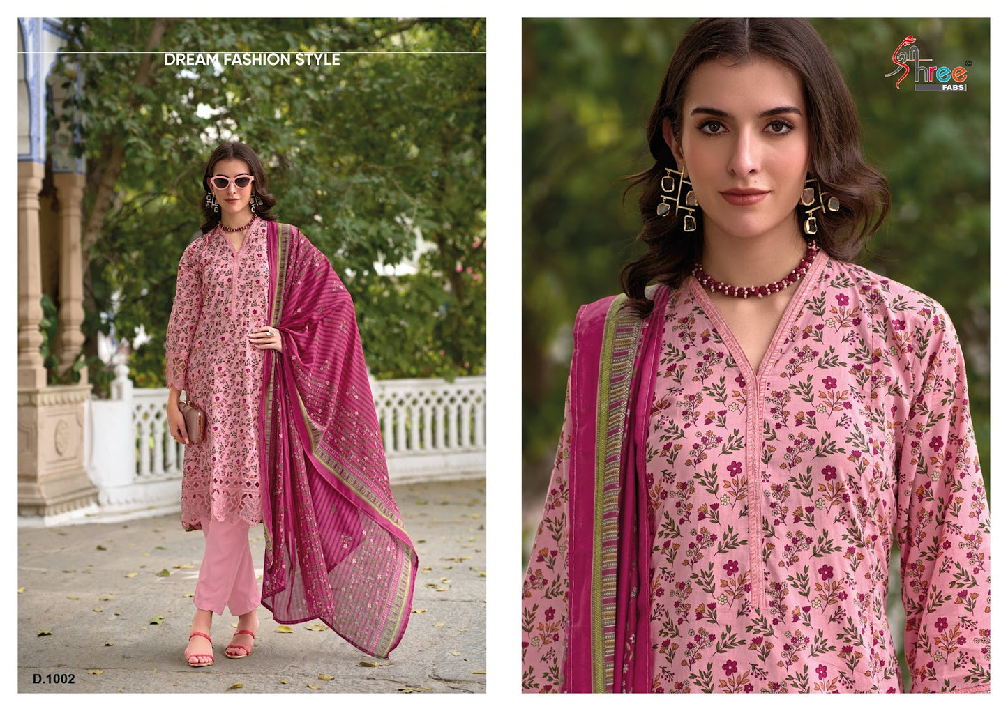 Sada Bahar Cut Work Collection Shree Fabs Cotton Pakistani Patch Work Suits Wholesaler
