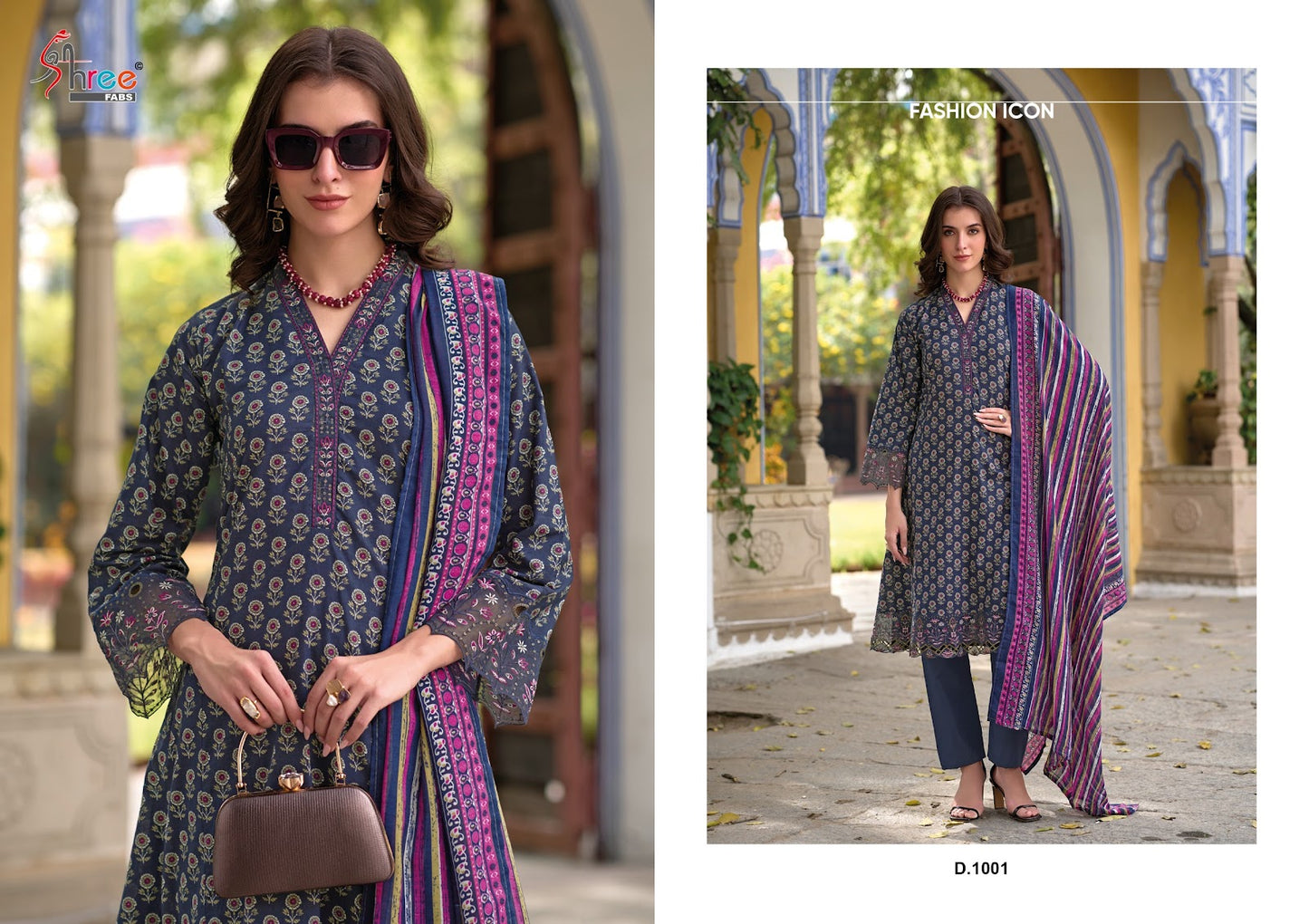 Sada Bahar Cut Work Collection Shree Fabs Cotton Pakistani Patch Work Suits Wholesaler