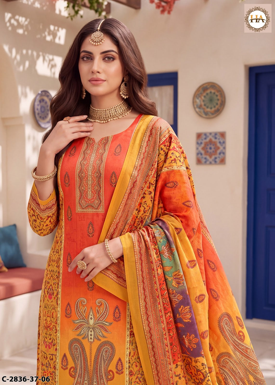 Sada Bahar Harshit Fashion Twill Pashmina Suits Wholesale