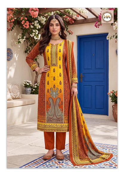 Sada Bahar Harshit Fashion Twill Pashmina Suits Wholesale