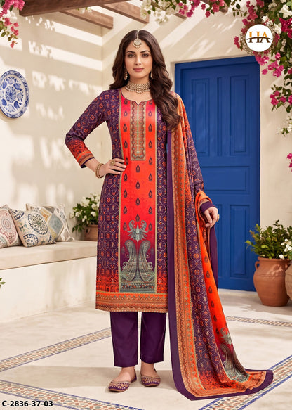 Sada Bahar Harshit Fashion Twill Pashmina Suits Wholesale