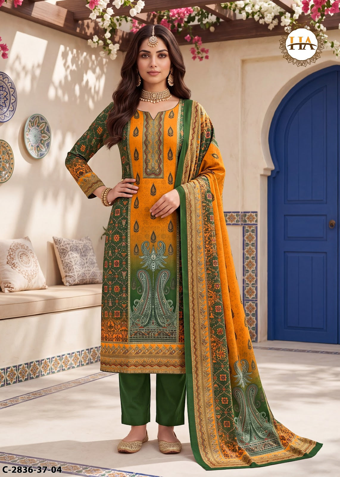 Sada Bahar Harshit Fashion Twill Pashmina Suits Wholesale