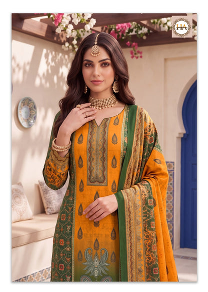Sada Bahar Harshit Fashion Twill Pashmina Suits Wholesale