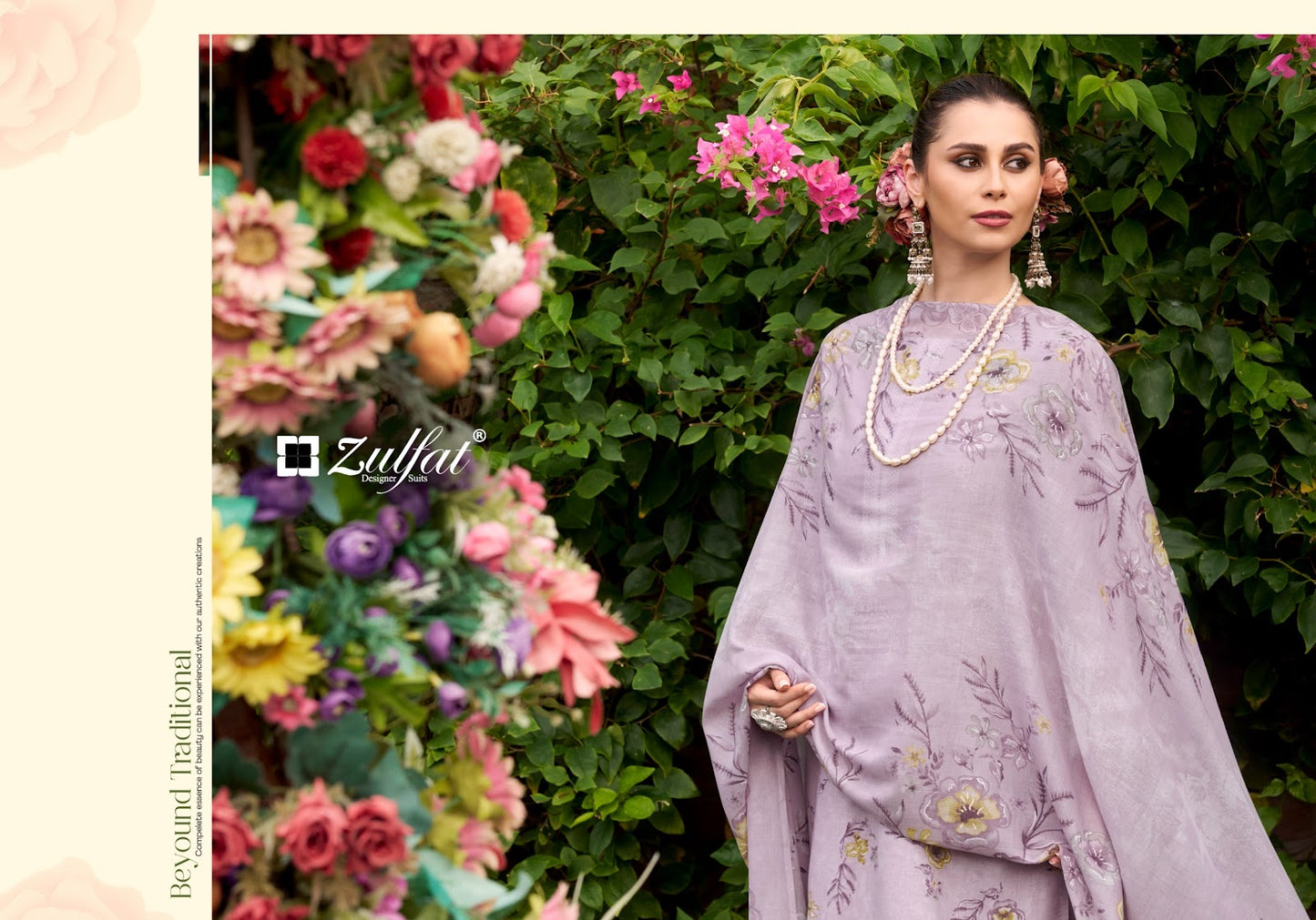 Sadabahaar Zulfat Designer Cotton Karachi Salwar Suits Exporter