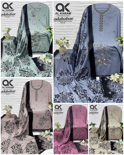 Sadabahar Vol 2 Al Karam Rayon Karachi Salwar Suits Exporter Gujarat