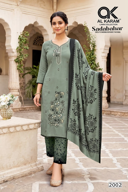 Sadabahar Vol 2 Al Karam Rayon Karachi Salwar Suits Exporter Gujarat