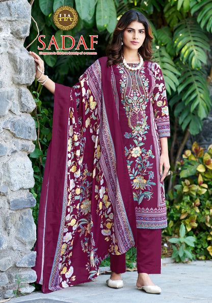 Sadaf Harshit Fashion Soft Cotton Karachi Salwar Suits Exporter