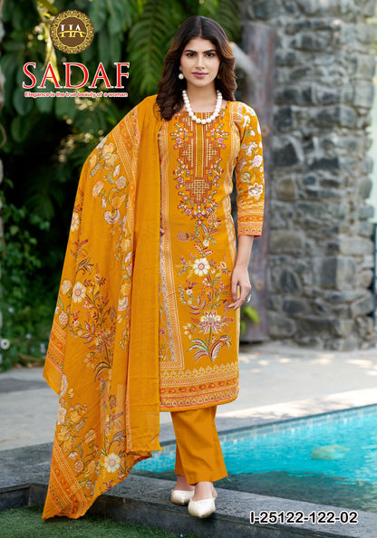 Sadaf Harshit Fashion Soft Cotton Karachi Salwar Suits Exporter