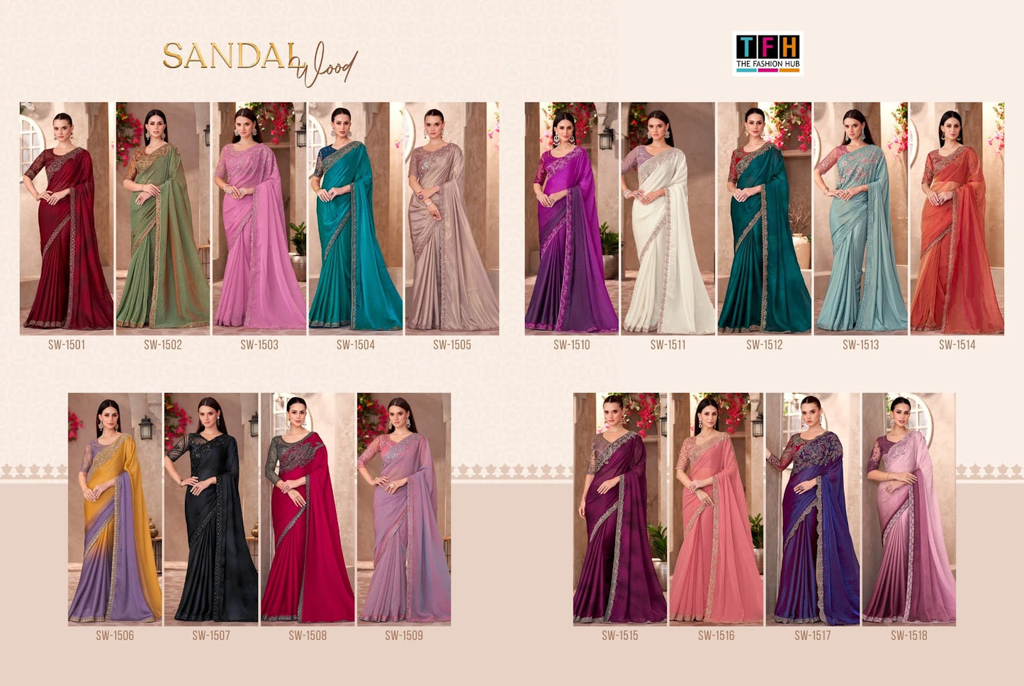 Sadalwood 15 Tfh Sarees Wholesaler India