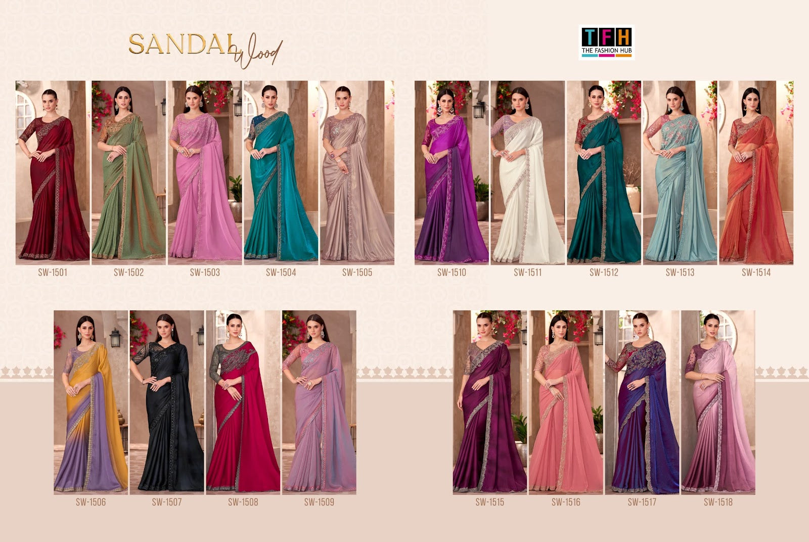 Sadalwood 15 Tfh Sarees Wholesaler India