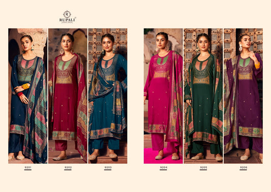 Sadgi Rupali Jaam Satin Pant Style Suits Supplier Ahmedabad