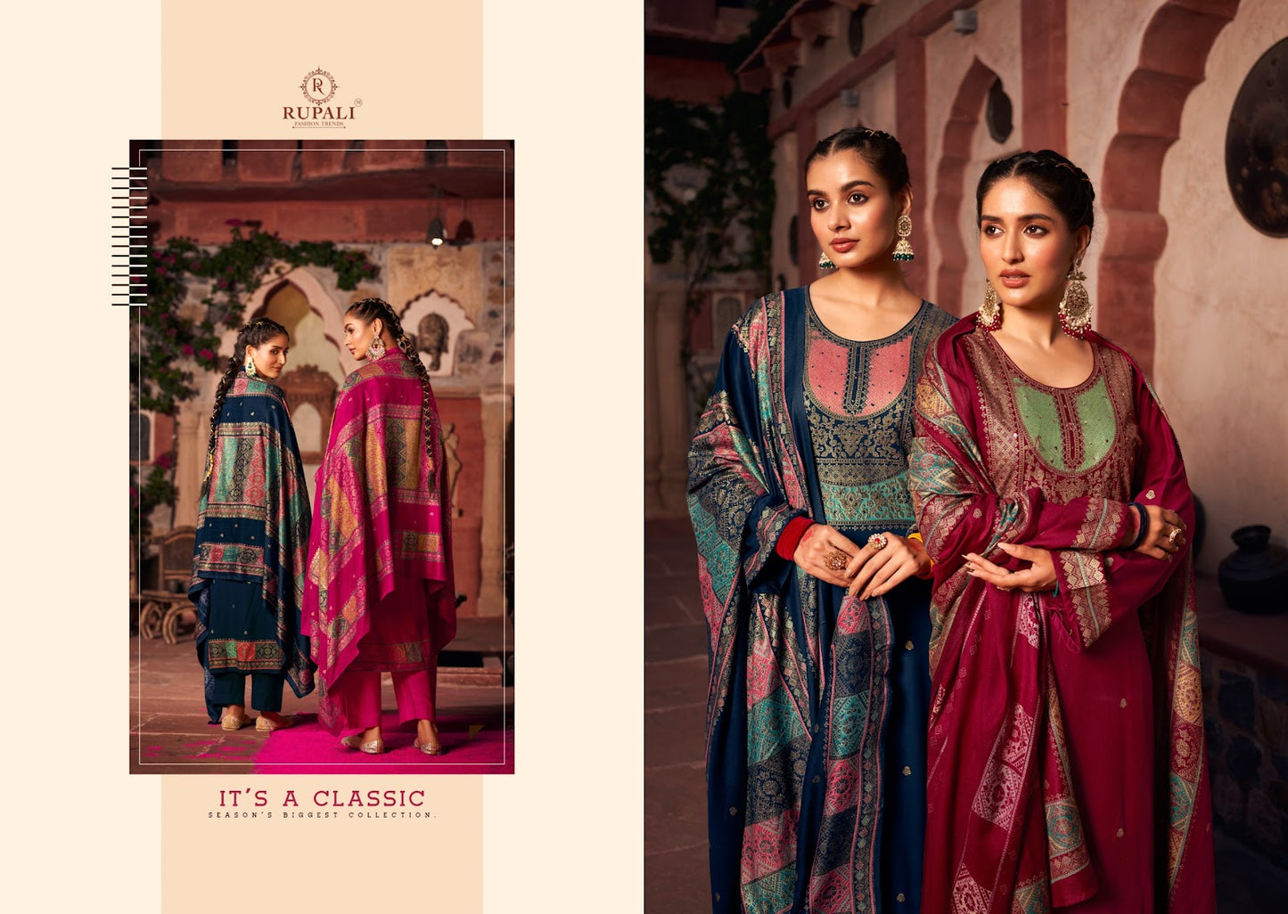 Sadgi Rupali Jaam Satin Pant Style Suits Supplier Ahmedabad