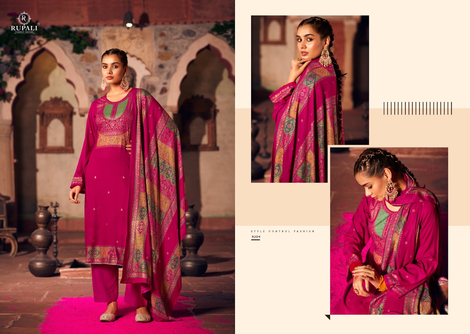 Sadgi Rupali Jaam Satin Pant Style Suits Supplier Ahmedabad