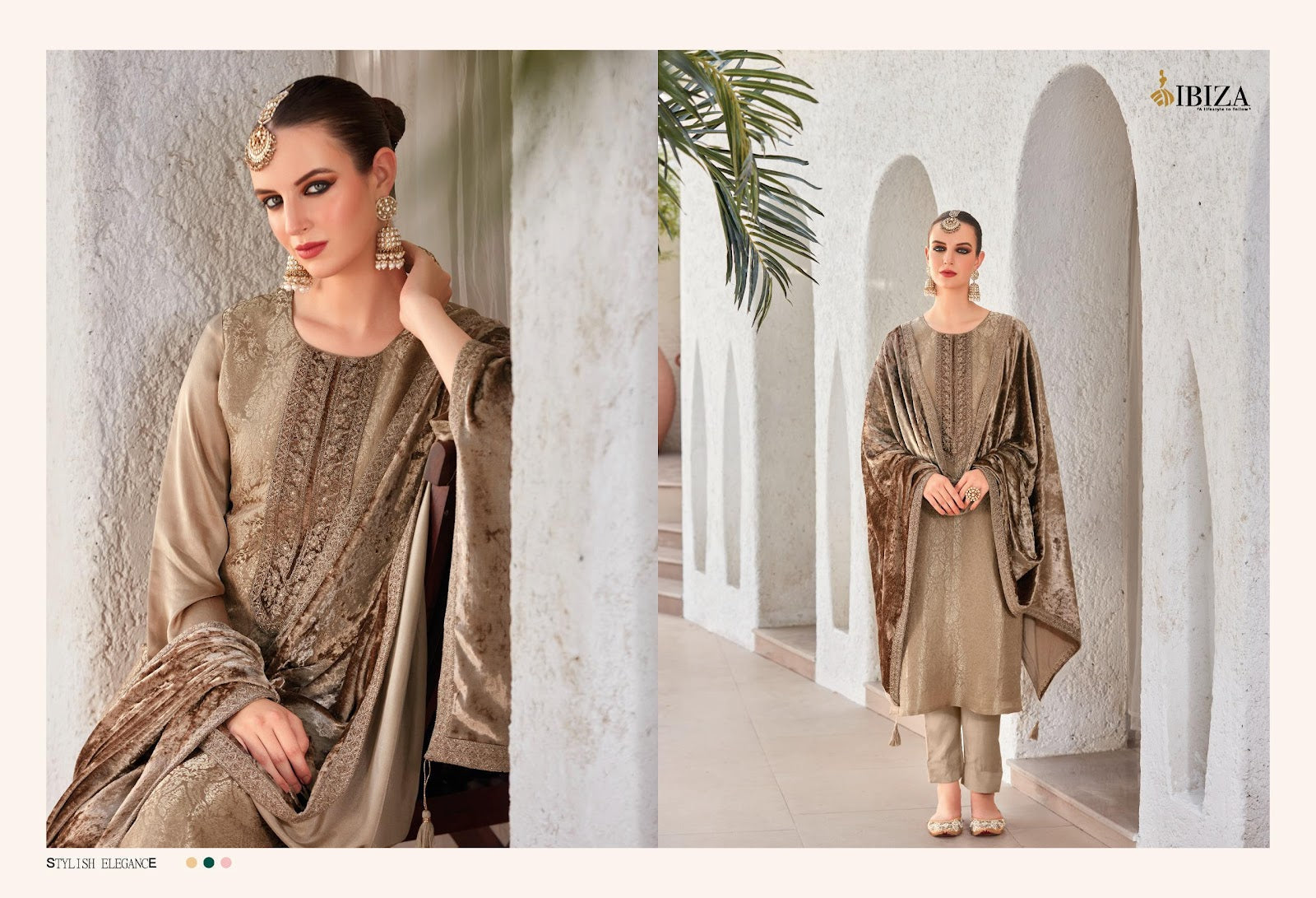 Sadgi Vol 3 Ibiza Pure Silk Pant Style Suits Exporter India