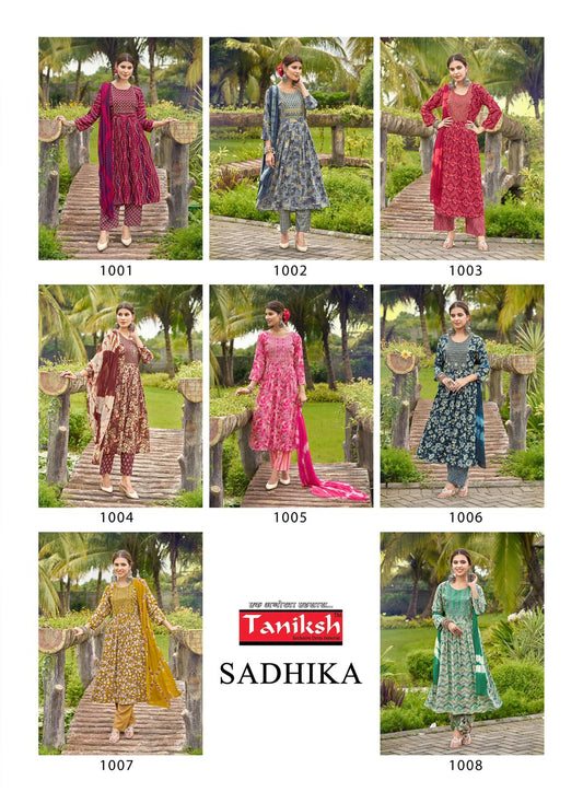 Sadhika Taniksh Rayon Readymade Pant Style Suits Manufacturer