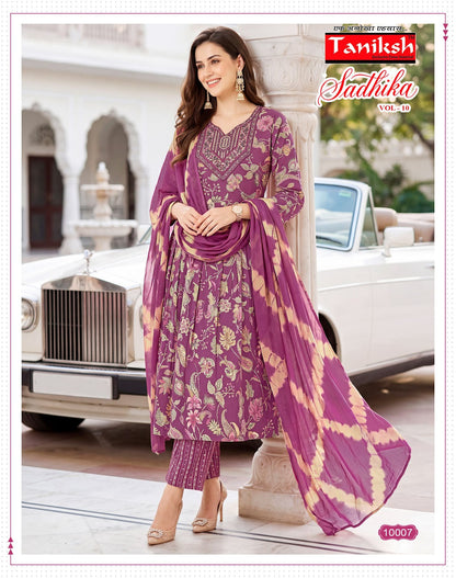 Sadhika Vol 10 Taniksh Rayon Readymade Anarkali Suits Wholesale Price