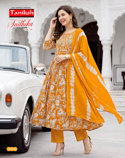 Sadhika Vol 10 Taniksh Rayon Readymade Anarkali Suits Wholesale Price