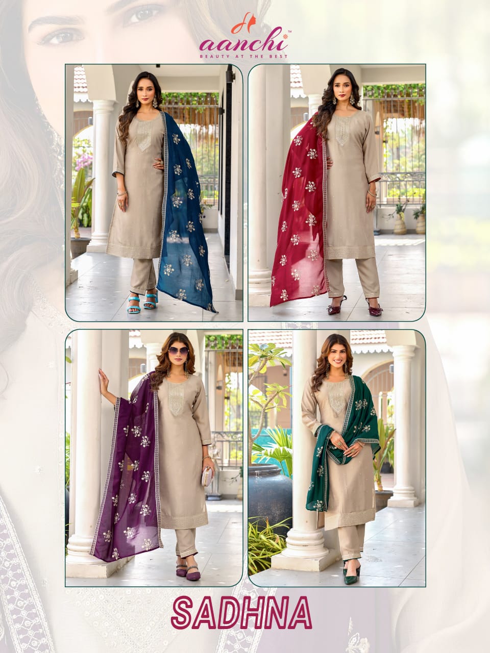 Sadhna Aanchi Vichitra Silk Readymade Pant Style Suits Supplier Gujarat