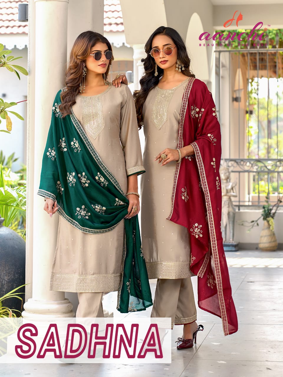 Sadhna Aanchi Vichitra Silk Readymade Pant Style Suits Supplier Gujarat