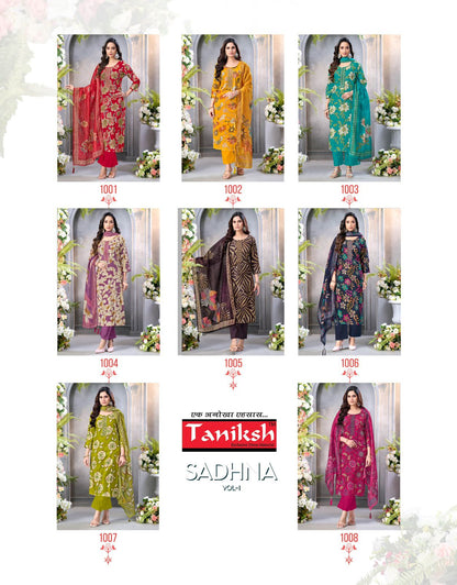 Sadhna Vol 1 Taniksh Vertical Readymade Pant Style Suits Supplier
