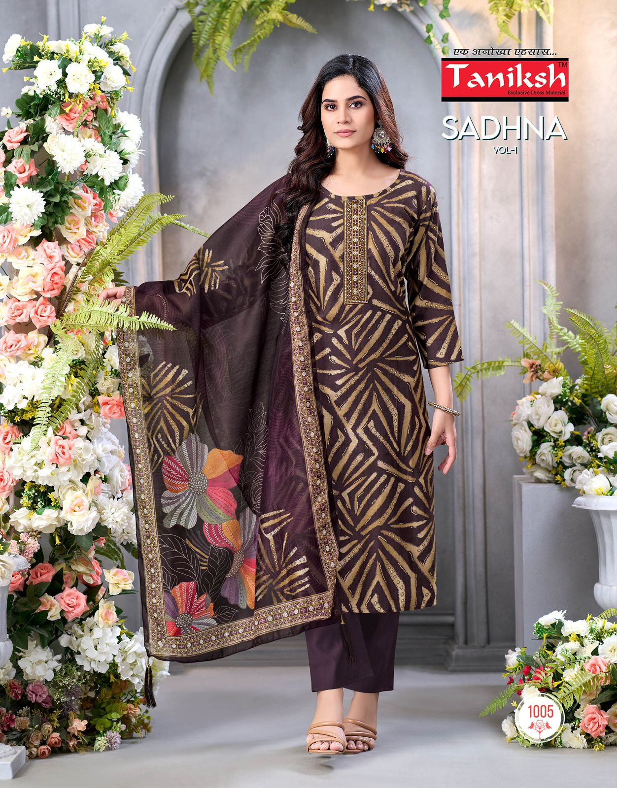 Sadhna Vol 1 Taniksh Vertical Readymade Pant Style Suits Supplier