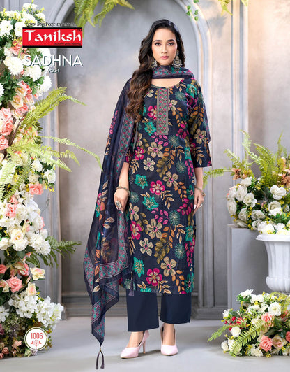 Sadhna Vol 1 Taniksh Vertical Readymade Pant Style Suits Supplier